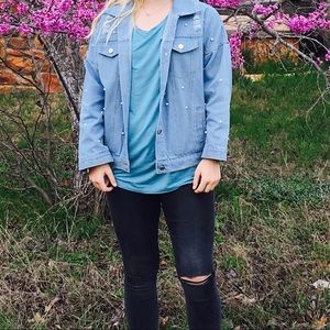 Jean Jacket with Pearls